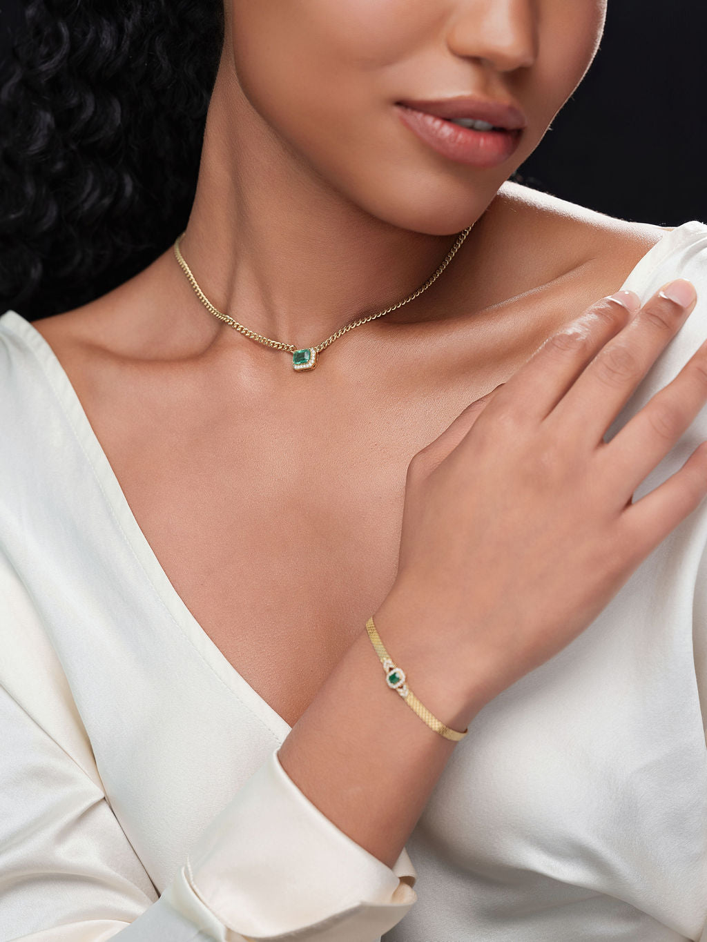 Smeraldo Merletto Necklace